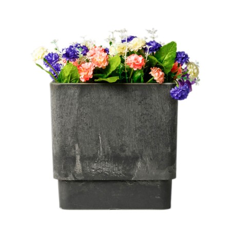 Kashpo for flowers and plants, charcoal 20x20x20cm, 6.5l