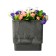 Kashpo for flowers and plants, charcoal 20x20x20cm, 6.5l