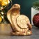 Figure "Snake Yin-Yang" burgundy with gilding, 6x5x4cm