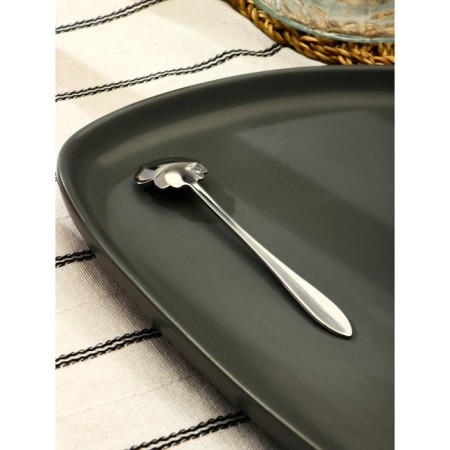 Dessert spoon Magistro "flower", length 12.5 cm, silver color-2