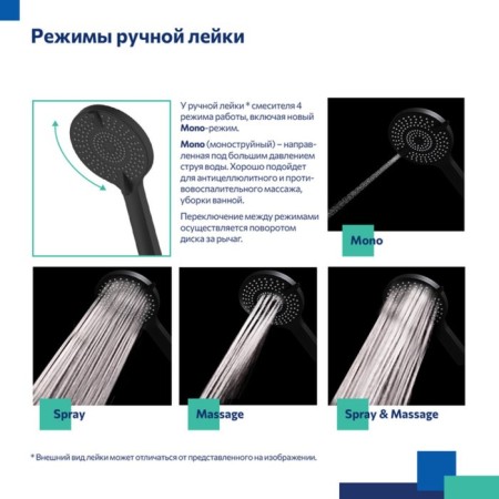 The shower system Milardo Rora Rorbl4fm06, tropical shower, shower, brass, black-7