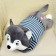 Soft toy "Husky", with a blanket, 60 cm, color gray color