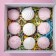 Self -charged box, with a window, "spring peonies", 19 x 19 x 9 cm