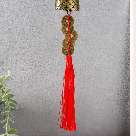 Metal bell "5 coins" 1 bell 30x4.5x3.8 cm-2