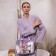 Lightning cosmetic bag, lilac color