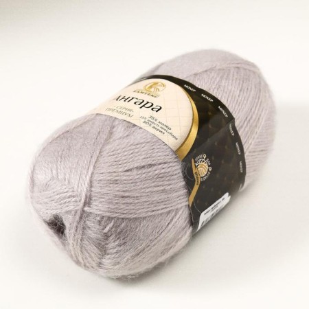 Angara yarn 35% mohair 15% wool, 50% acrylic 250m/100g (008 silver)-1