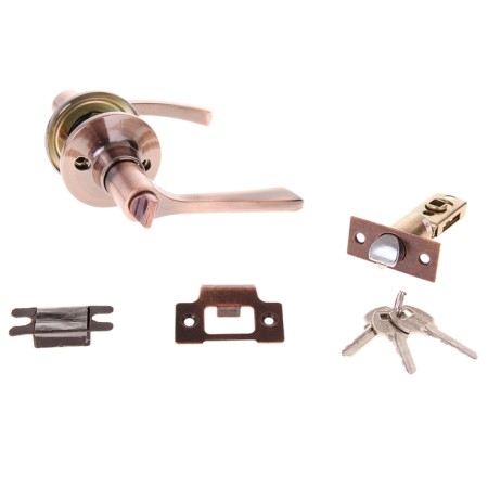 Latch (fashion 3186), interior, latch, 3 keys, color copper-1