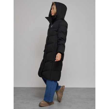 Coat insulated winter female, size 50, black color-6