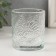 Bank for candles glass "Palm leaves" Transparent 200 ml 7x7x8 cm