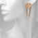 Earrings Metal "Faces" chains, color gold with silver