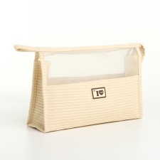 Lightning cosmetic bag, beige color
