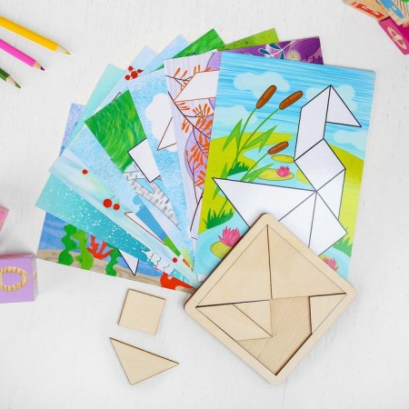 Tangram with a set of cards "Baby" 8 cards
