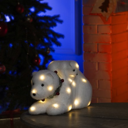 LED Figure "Bear" 26 × 16 × 16 cm, phlock, AAX2 batteries (not in the kit), glow warm white