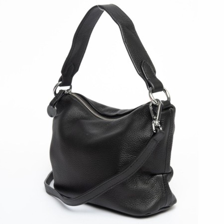 Bag Cross-Body Women's, genuine leather, Ludor black, 21x8x14 cm-1