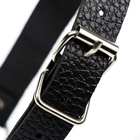 Gag BDSM Oka-hips, classic, adjustable belt, PU, ​​ABS, 500 x 45 mm, black-2