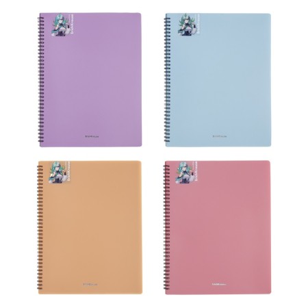 Folder 20 inserts on spirals, A4, 600 μm, Erichkrause "Matt Manga", texture "Sand", mix-2