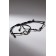 Bracelets "Demetrons" Sun and Moon, Black color with silver, 8 cm