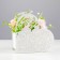 Kashpo wooden "Heart" 18x8.6x14 cm white