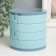 Plastic decoration box, mirror "round. Four levels" Blue 10x10x10 cm