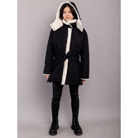 Jacket for girls, height 158 ​​cm, black color-8