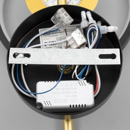 Bra "Lorry" LED 50W 3000-6000K black and gold 20x11x57 cm-12