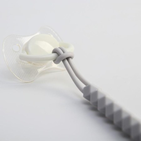 Holder for the nipple - dummies of "rhombics", silicone, gray color-3