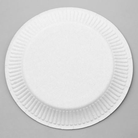 Disposable paper plate "1 year", pink color (18 cm)-2