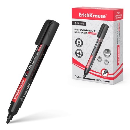 Marker Permanent Erichkrause Tank LP-600, liquid, black