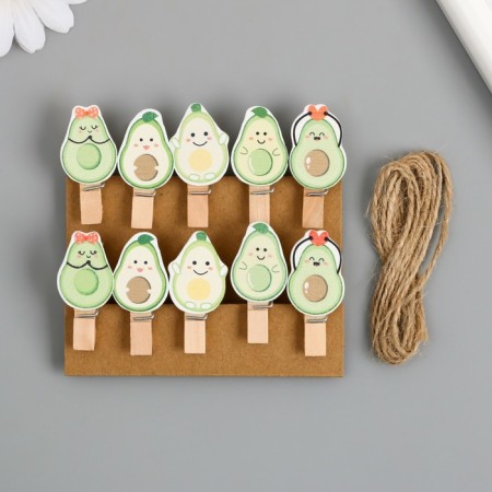 Decor for creativity tree "Procher. Avocado" set of 10 pcs 3.8x1.9x1.2 cm-3