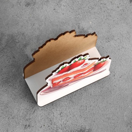 Napkin "strawberry cake", 12 x 12 x 6 cm-3