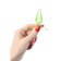 Anal plug, ABS plastic, green color, 6.5 cm, D = 2.5 cm