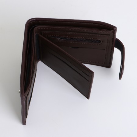 Male purse on a magnet, brown color-5