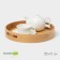 Tray with handles of the share Striata, d = 30 cm, bamboo