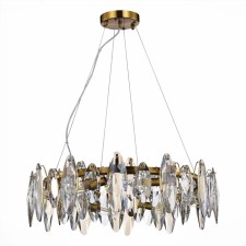 Люстра подвесная St Luce. SL1227.303.08. Ancona. 8х40 Вт, E14, 60,4х60,4х18 см, цвет латунь