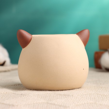 Kashpo "Good cat", 9x9x7cm, beige-3