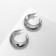 Earrings Metal "relief" with faces, silver color