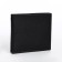 Male purse without fastening, department for maps, for bills, black color