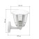 Lamp Garden Era E27, IP44, 40W, 164x199x222 mm, white