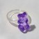 Ring "Marmalade Bear", purple color, size 17