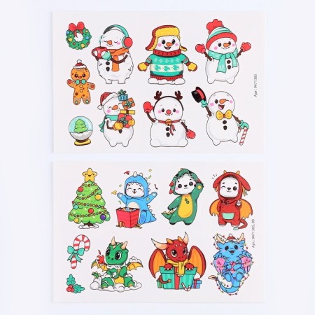 Set for creativity "Tattoo. New Year 2024. Dragons stickers "-1
