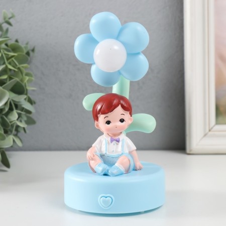 Souvenir Polystone Light "Baby/Baby at the Flower" MIX 14.5*8*8cm-1