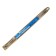 The knitting needles are straight, metal, 35 cm/3.5 mm