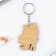 Key keychain wooden anime "with ears"