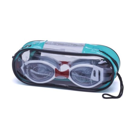 ATEMI B504 swimming glasses, silicone, white/red color-4