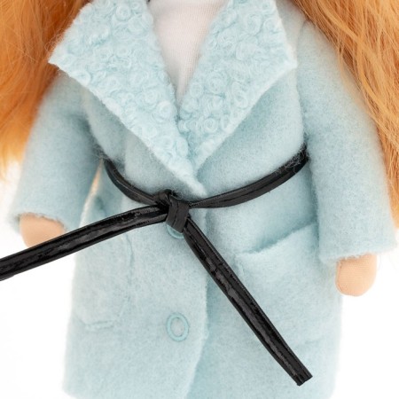 Sunny soft doll "in a mint -colored coat", 32 cm-5