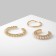 Earrings "Cuffs" Cuffs, set 3 pcs., White color in gold