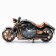 Clock - desktop's alarm clock "Retro motorcycle", discrete move, d -7.5 cm, 27 x 13 cm, aa