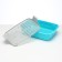 Toilet with a grid, 45x34x15 cm, gray/turquoise