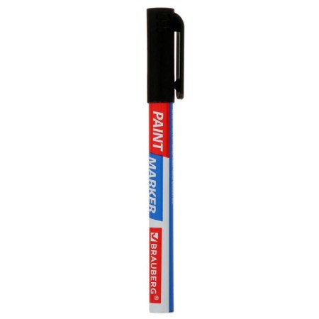 Marker-color (varnish) 1.0 mm Brauberg Extra, Black, Improved Nitro-base, Alum/Corpine 151960-1
