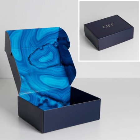 Gift double -sided folding, packaging, agate, 27 x 21 x 9 cm-1